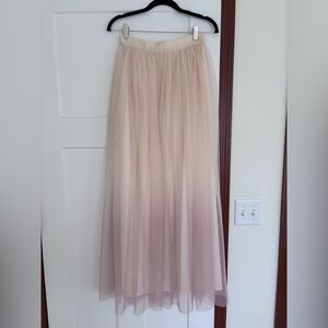 LC Lauren Conrad Blush Pink Maxi Tulle Skirt